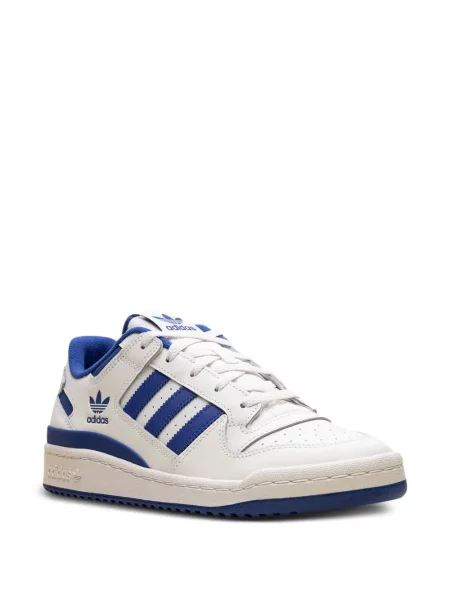 Pruhované tenisky Adidas Forum se síťovinou červené