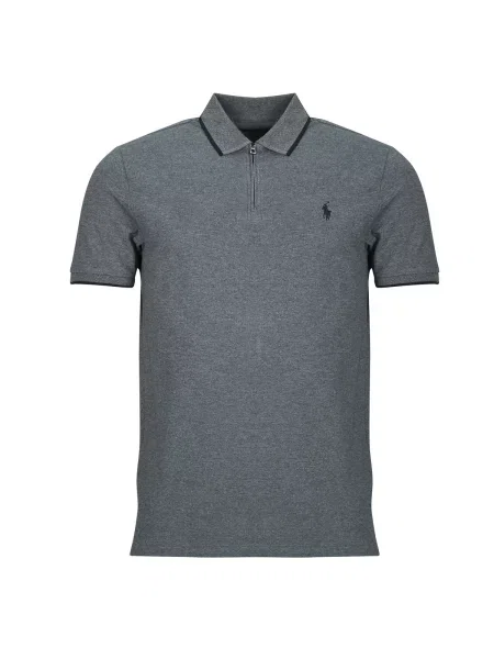 Raztegniti polo majica Polo Ralph Lauren s kratkimi rokavi siva