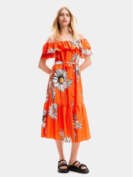 Desigual Letní šaty Georgeo oranžová