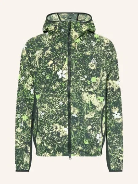 Nike Funkční Bunda Acg Five Towers zelená / tmavě / světle zelená žlutá