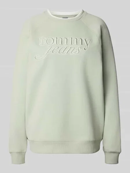 Tommy Jeans bluza z aplikacją zielony