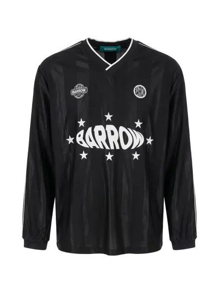 Lung tricou Barrow cu imagine negru