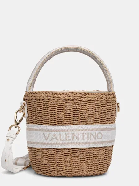 Valentino Bags torebka koszyk BOHO beżowa