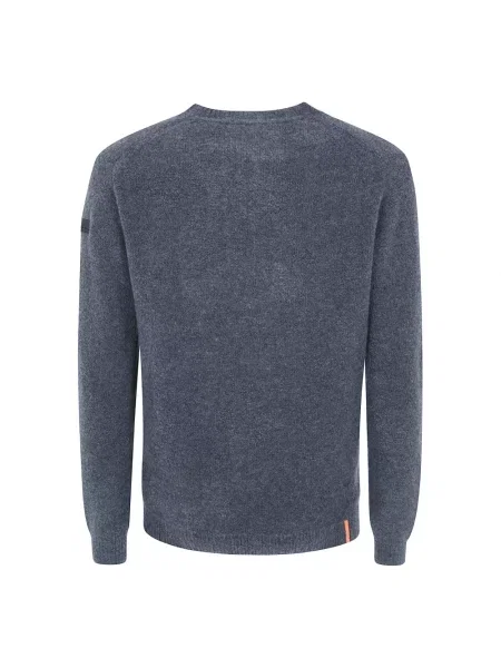 Sweter Rrd wełniany szary
