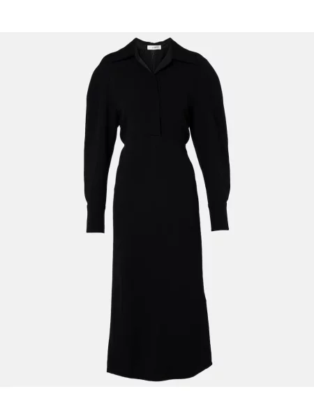 Rochie midi Victoria Beckham până la genunchi de costum negru