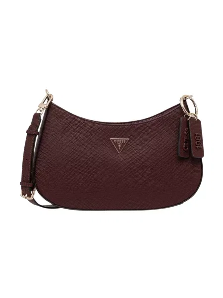 Guess torebka hobo z imitacji skóry NOELLE czerwona