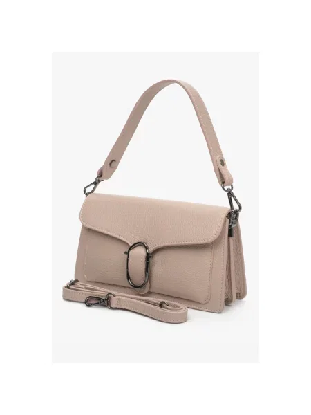 Сумка флап шкіряна Estro рожева