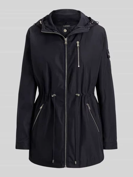 Kurtka przeciwdeszczowa w kroju regular fit z kieszenią na rękawie Lauren Ralph Lauren granatowa
