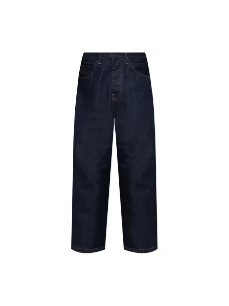 Jeansy Carhartt Wip z kieszeniami na zamek niebieskie