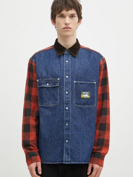 Košile Human Made Scout Shirt relaxed modrá