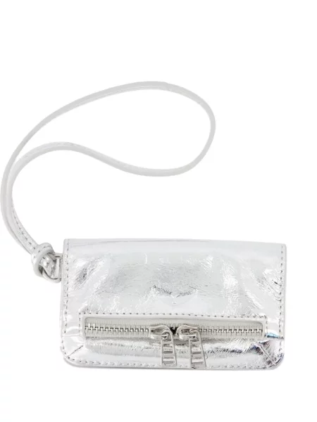 Portofel Zadig&voltaire din piele argintiu