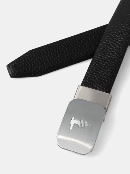 Кожаный ремень Trussardi с ремешками черный