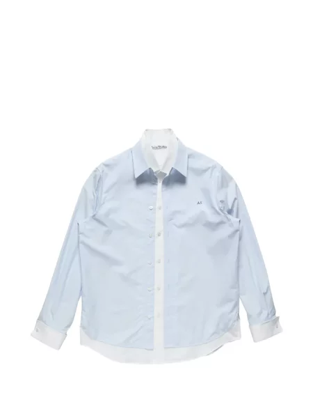 Cămașă Acne Studios cu autograf albastru