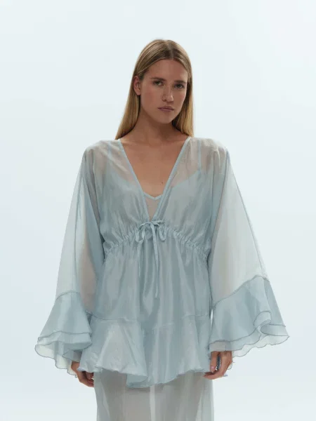 Блуза Emmelie Delage MIRAGE текстиль блакитний