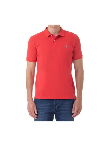 Koszulka polo U.s Polo Assn. z krótkim rękawem czerwona