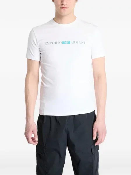 Tricou Ea7 Emporio Armani cu imagine alb
