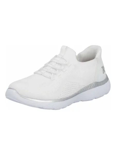 Lniane sneakersy Rieker białe
