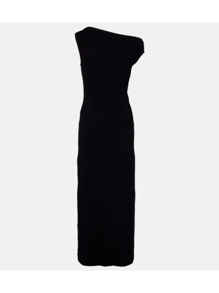 Rochie maxi Leset din jerseu de costum negru