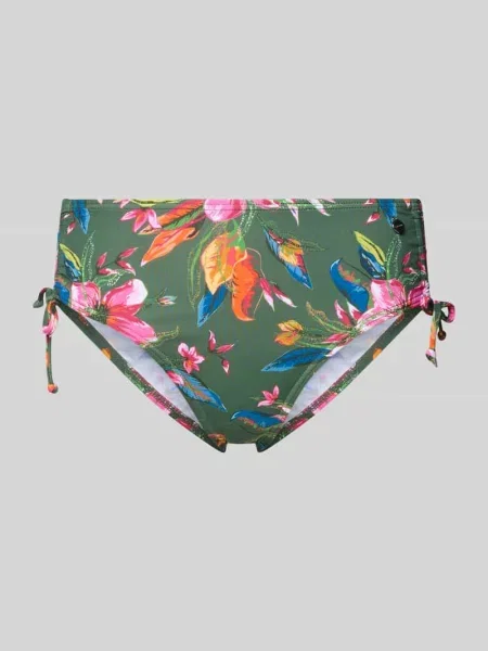 Spodnie bikini o kroju slim fit z marszczeniami model Malia' Lascana