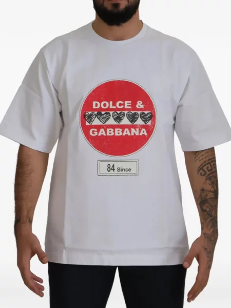 Tricou Dolce & Gabbana cu autograf alb