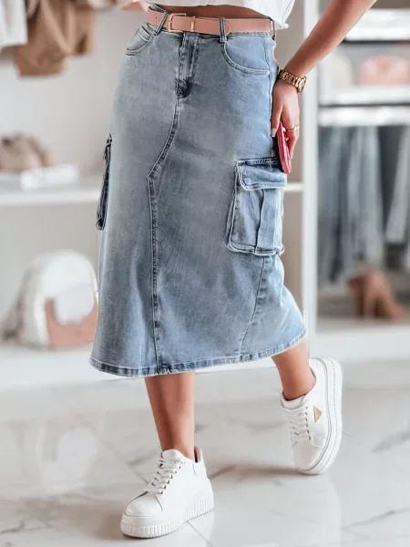 Fustă midi Dstreet până la genunchi