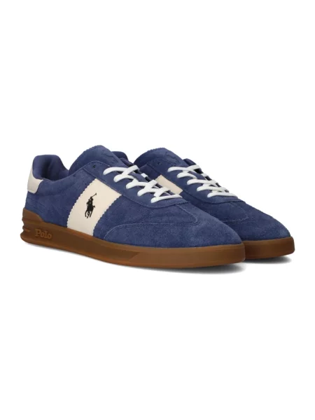 Sneakersy Polo Ralph Lauren skórzane niebieskie