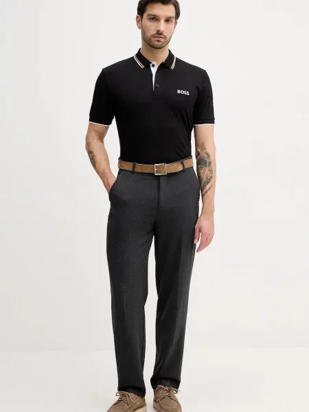 Поло Boss Green с аппликацией белое