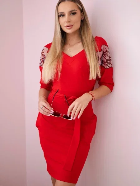 Sukienka Kesi garniturowa czerwona