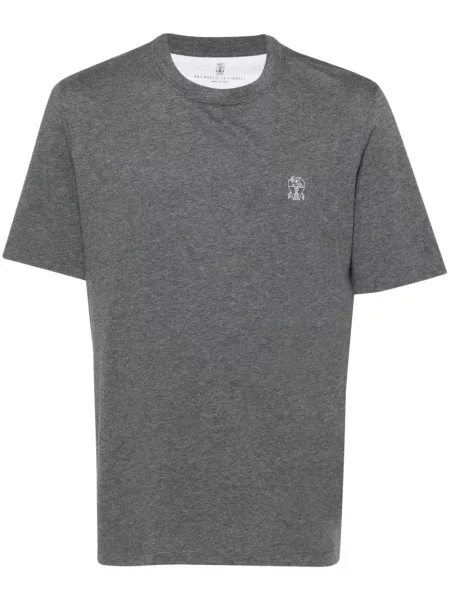 Tričko Brunello Cucinelli šedé