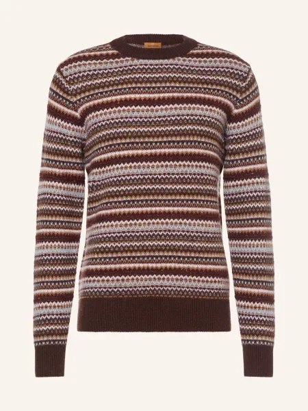 Mos Mosh Gallery Sweter Mmglaporte Pence braun beżowy