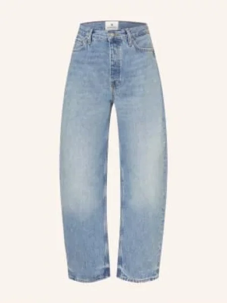 Anine Bing Dżinsy Typu Barrel Fritz blau niebieskie