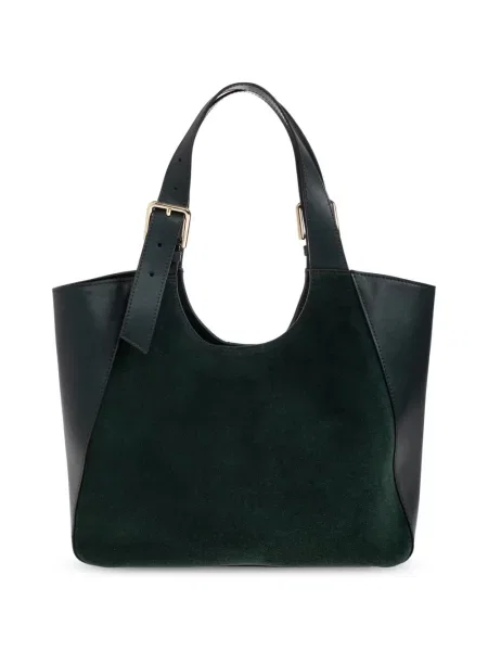 Geantă Furla din piele de căprioară verde