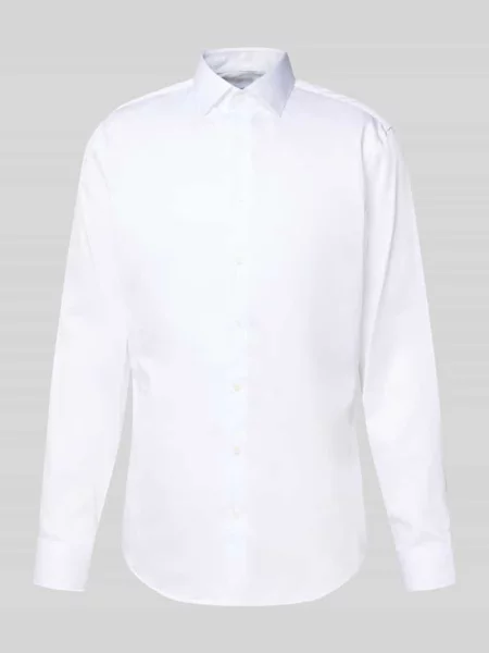 Koszula biznesowa o kroju slim fit z czystej bawełny Seidensticker biała
