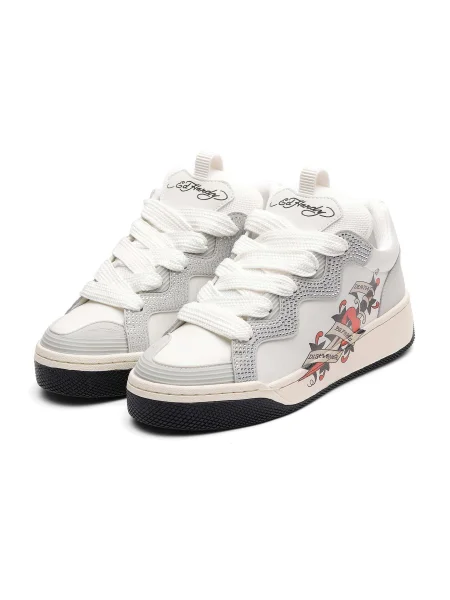Sneakerși Ed Hardy alb