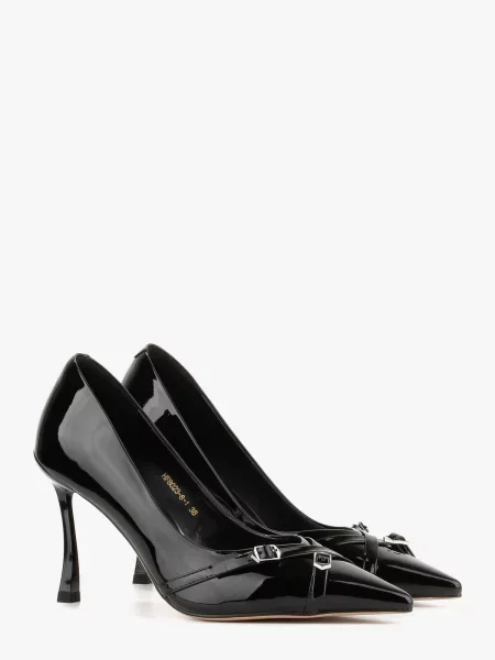 Кожаные лаковые туфли Leberdes черные