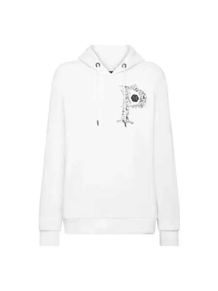 Bluza z kapturem Philipp Plein z kapturem biała