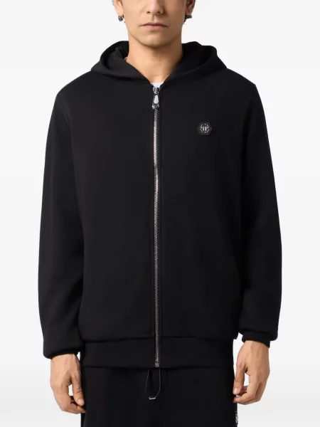 Hanorac cu glugă Philipp Plein cu autograf negru