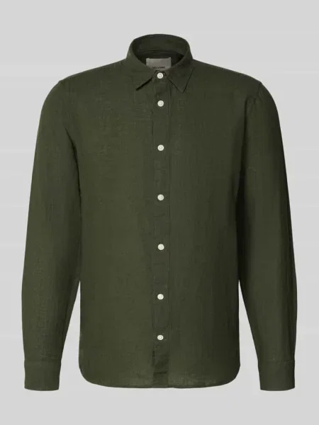Koszula casualowa o kroju slim fit z mieszanki bawełny i lnu model CAIDENLS SOLID' Only & Sons