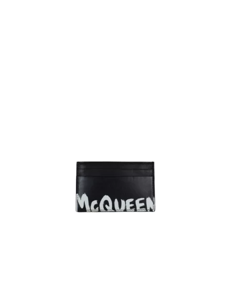Portfel Alexander Mcqueen skórzany retro czarny