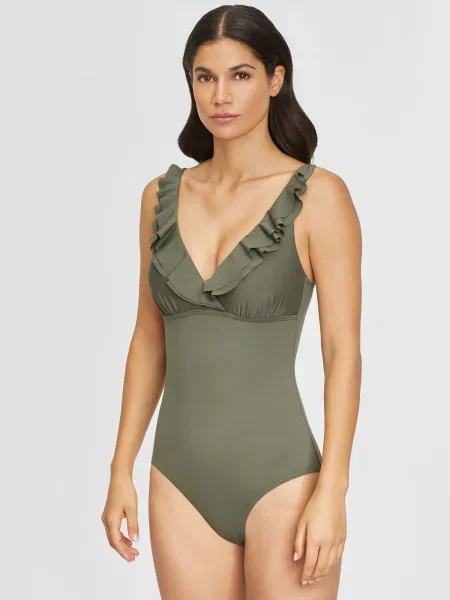 JETTE Costum de baie întreg oliv