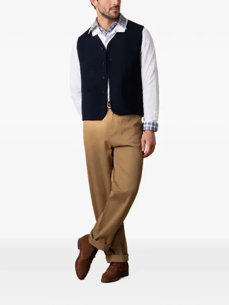 Πλεκτό αναστρεπτός γιλέκο Brooks Brothers μπλε