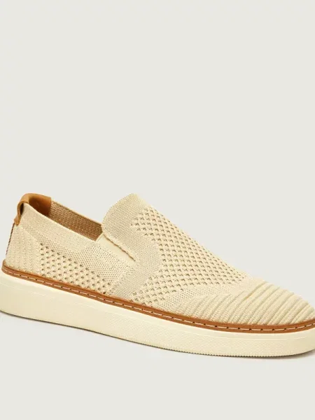 Gant Slip on San Prep cu adaos de piele bej