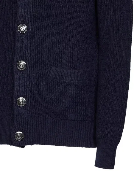 Gulerat cardigan Brunello Cucinelli albastru