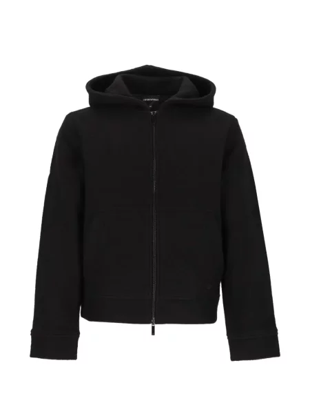 Geacă Emporio Armani cu glugă negru