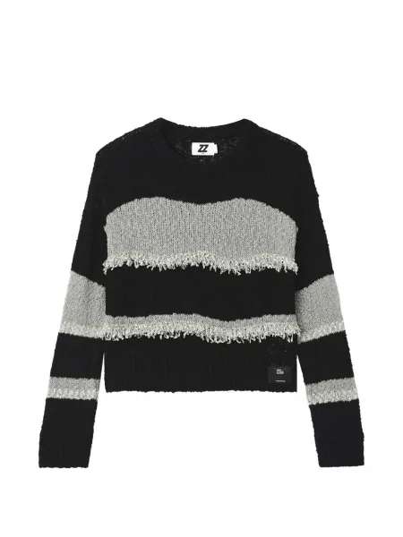 Pulover Izzue cu franjuri negru