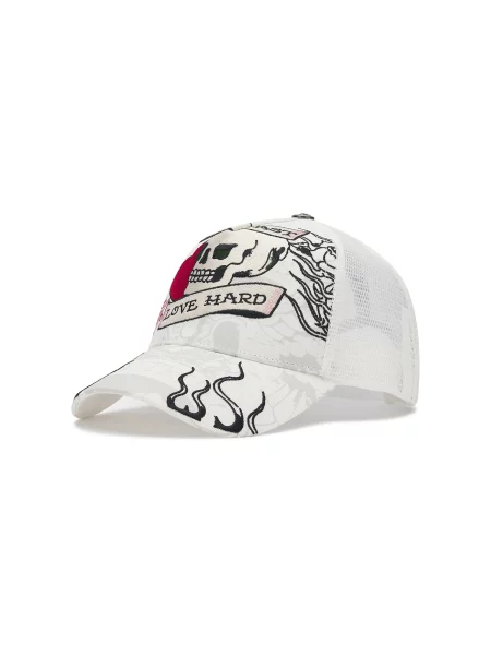 Ed Hardy Șapcă roșu / negru alb