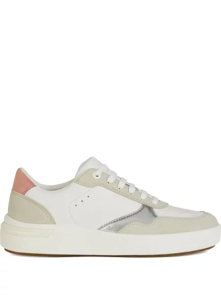 Sneakerși Geox din piele alb