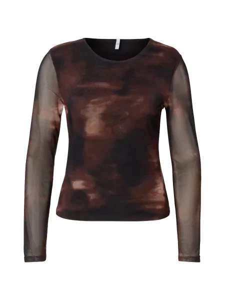 Hailys Tricou brocart / închis maro