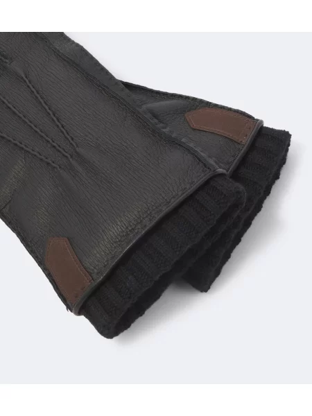Mănuși Canali din piele negru