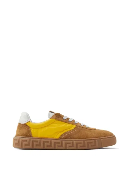 Sneakerși Versace din piele de căprioară maro